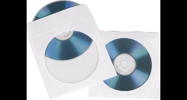 Hama CD/DVD sleeves papier wit 50-pack