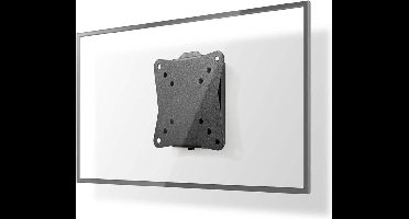 Nedis Vaste TV-Muurbeugel - 13 - 27 " - Maximaal schermgewicht: 30 kg - Minimale muurafstand: 20 mm - Staal - Zwart
