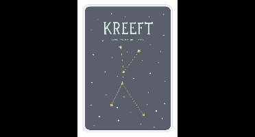 Milestone® - Sterrenbeeld posterkaart - Geboorteposter - Nederlandstalig - Sterrenbeeld Kreeft