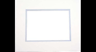 Passepartout Dubbeldik Ivoor/Licht Blauw 20,3x25,4cm (10 stuks)