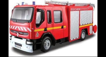 Bburago Renault PREMIUM EMERGENCY FIRE TRUCK 1:50 rood/wit/zilver