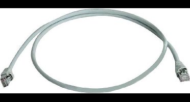 Telegärtner 100008028 RJ45 Netwerkkabel, patchkabel CAT 6A S/FTP 0.25 m Grijs Vlambestendig, Halogeenvrij, UL gecertifi