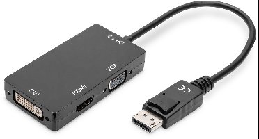 Digitus AV Converter AK-340418-002-S [DisplayPort - HDMI, DVI, VGA] 3840 x 2160 Pixel