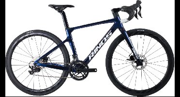 Rinos Odin3.0 Carbon Road - RaceFiets - met SHIMANO 105 ST-R7000 - 22 versnellingen en schijfremmen - lichte fiets voor dames en heren - 700 x 40C - Kameleon Blauw-Paars 56 --2024