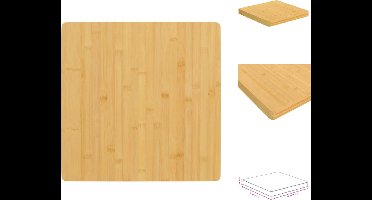 vidaXL - Tafelblad - 50x50x4 - cm - bamboe