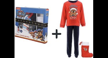 Nickelodeon - Paw Patrol - Cadeauset pyjama Paw Patrol met kerstsok (Velours) - maat 104