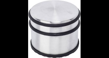 BRASQ Deurstopper met anti slip RVS 1,1 Kg - Voor binnen en buiten - Deurbuffer met rubberen bescherming Ø9 x 7,5 cm