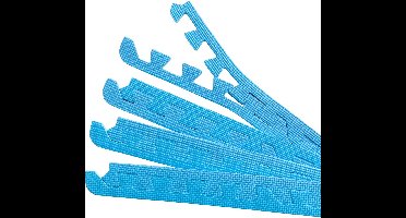 Gorilla Sports 8 eindstukken Blauw voor Beschermingsmatten - Puzzel matten