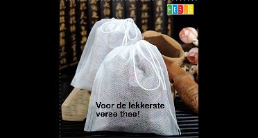 *** 150 Stuks Verse Theezakjes - 5x7cm - Losse Thee - Theefilters - Thee Filter Papier - Thee Maatschepje - Thee Maatlepel