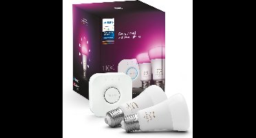 Philips Hue starterkit - wit en gekleurd - 2 lampen - E27 - 1100lm