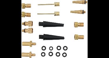 New Age Devi - Set Verloopnippels - 14 Stuks - Adapter Fietsventiel - Ballenpomp - Universeel