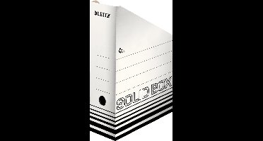 Leitz SOLID 4607 4607-00-01 Staande opbergbox DIN A4 Wit, Zwart Karton 1 stuk(s)