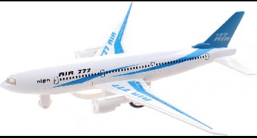 Johntoy Vliegtuig Met Licht En Geluid Pull-back 18 Cm Wit