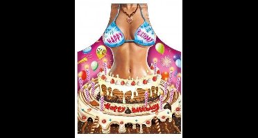 Benza Schort Happy Birthday - Sexy/Leuke/Grappige/Mooie Keukenschort vrouw
