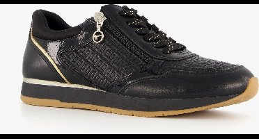 Tamaris - dames sneakers zwart goud