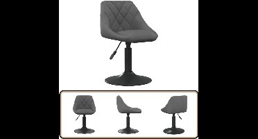 vidaXL - Eetkamerstoel - fluweel - donkergrijs