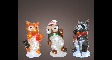 Verlichte decoratie Lumineo Kerstmis dieren Acryl