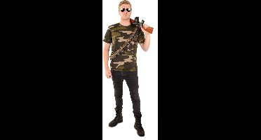 Leger & Oorlog Kostuum | Shirt Camouflage Print Soldaat Kostuum | XL | Carnaval kostuum | Verkleedkleding