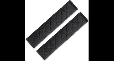 New Age Devi - Bescherm jezelf in de auto - 2 stuks schouderhoezen - Kussen voor de autogordel - Universele cover - zwart - schoudervullingen - veiligheidsgordelkussen