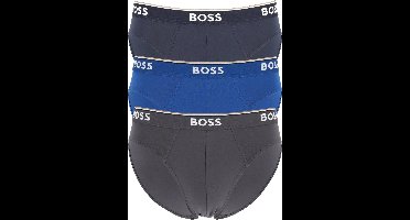 HUGO BOSS Power briefs (3-pack) - heren slips - blauw - navy - grijs