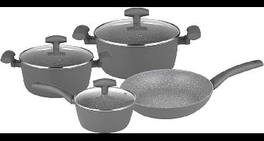 Michelino Pannenset - RVS Pannen - 7-Delig - Nora Serie - Grijs