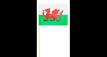 50 Papieren zwaai vlaggen 20 x 30 centimter Wales