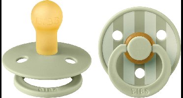 BiBs Studio Pin Fopspeen - 0-6 Mnd - 2 Stuks - Sage Mix