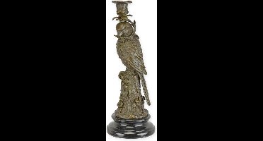 Papegaai - Bronzen beeld - kandelaar - 31 cm hoog