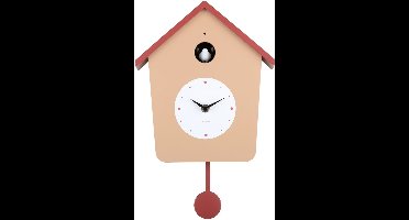 Karlsson - Wandklok Cuckoo Light - Soft brown & red ochre