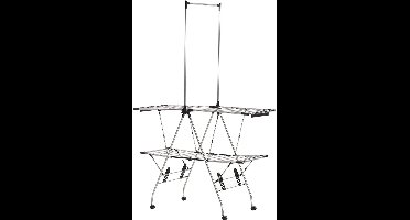 ApexArte® Wasrek Inklapbaar - Droogrek Staand - Wasdroger - Zilver