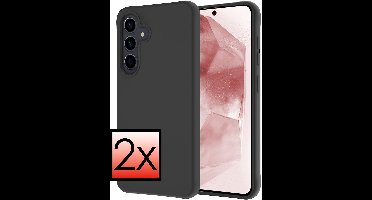Hoesje - 2 Stuks - Geschikt voor Samsung Galaxy A56 - Sterk & Shockproof - Case Siliconen - Back Cover - Telefoon Hoes - Zwart