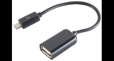 USB-OTG Micro-USB-St. B - USB-Buchse A - 0,10m