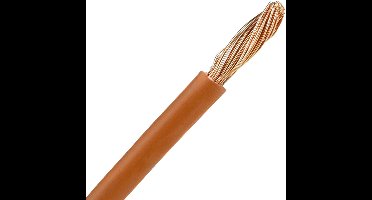 Aansluitdraad 25 mm2 bruin per meter