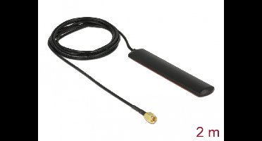 GSM UMTS LTE WLAN 2,4 GHz antenne SMA-plug 2 DBI Omnidirectionele vaste zwarte zelfklevend