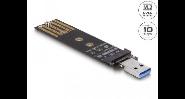 Delock Combo Converter for M.2 NVMe PCIe or SATA SSD with USB 3.2 Gen 2