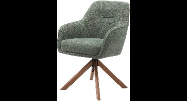 Eetkamerstoel Avola Forest Green/Naturel - Giga Living - Set van 2