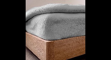 Zydante® Hoeslaken Teddy Licht Grijs - 140x200+30 cm