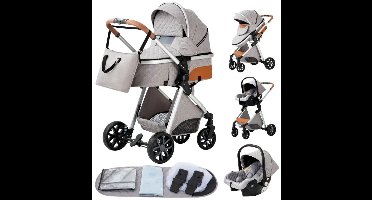 Kinderwagen - Lichtgrijs - Buggy - Kinderwagen 3 In 1 - Kinderwagens & Buggy's - Kinderwagens - Baby - Buggy's - Plooibuggy - Buggy Inklapbaar - Kinderwagens - Kind - Kinderen - Baby - Baby's