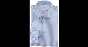 OLYMP herenshirt modern fit streep blauw wit stretch