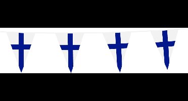 2x Vlaggenlijn Finland 10 Meter - Voetbal EK WK Landen Land Feest Versiering Decoratie