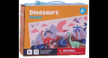 PIA Soft Toys - Puzzel "De dinosaurus Design box" - 100 Stuks - 20,2 x 16,2 x 6,5 cm