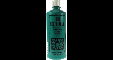 Talens Ecola plakkaatverf flacon van 1000 ml, donkergroen 4 stuks