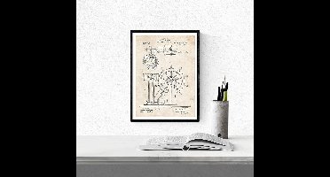 verpakking met 4 vellen met patent fietswielen. Stel affiches met uitvindingen en oude patenten. Kies een kleur naar keuze. Gedrukt op hoogwaardig 250 gram ...