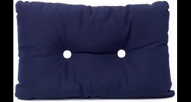ARC Marine blauw Kussen met witte Knopen 55 x 35 cm