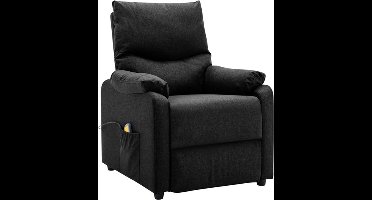 vidaXL - Massagestoel - stof - zwart