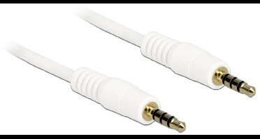 3,5mm Jack 4-polig audio/video kabel AWG24 / wit - 3 meter