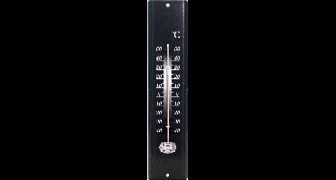 Lifetime Garden zon/schaduw thermometer zwart voor buiten 29.5 cm van metaal - weermeters