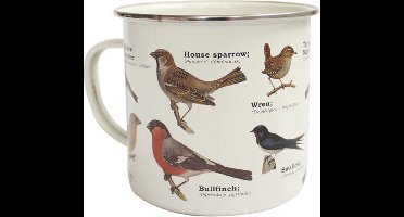 Emaille drinkbeker met vogels - Gentlemens Hardware