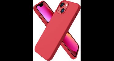 Hoesje Geschikt voor iPhone 14 – Liquid Siliconen Backcover – Rood