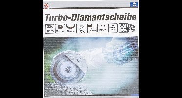 BGS - Turbo Doorslijpschijf - Slijpschijf - Steen - Diamant - Ø 230 mm - 22.2mm - 1 stuks - BGS3944